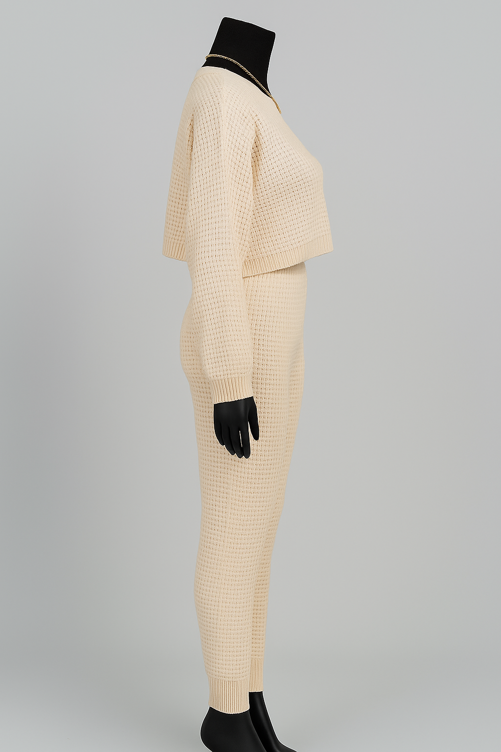 Cozy Luxe Cream Knit Two-Piece Set