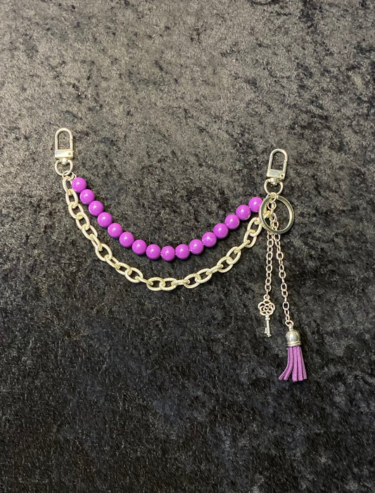 Violet Rose Charm – Purple & Silver