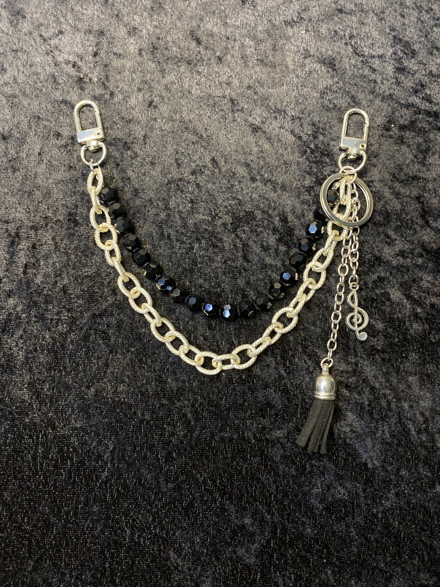 Midnight Mood Charm – Black & Silver