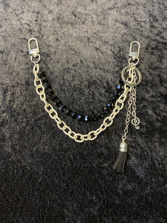 Midnight Mood Charm – Black & Silver