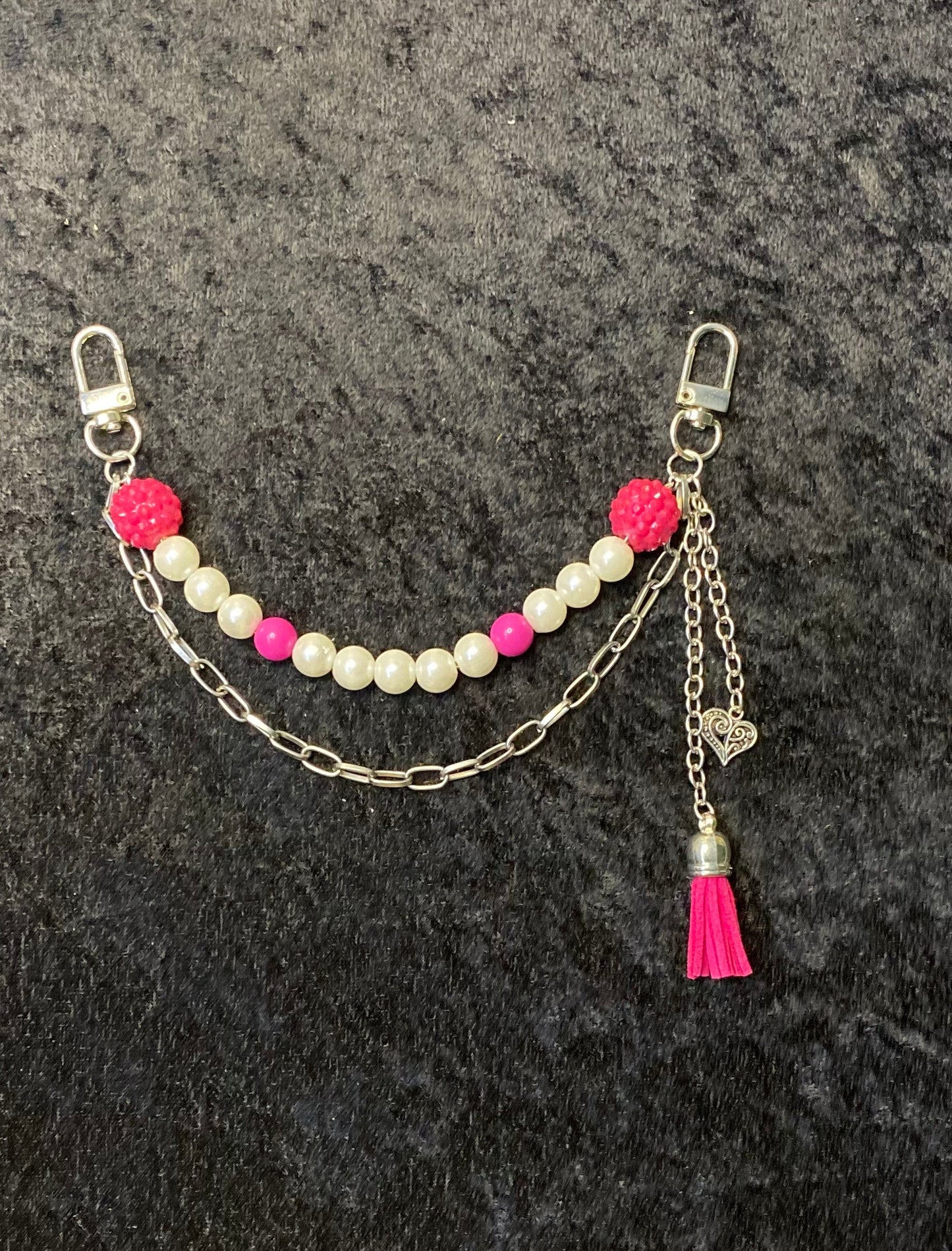 Pink Pop Charm – Hot Pink & White