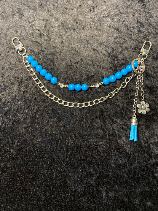 Ocean Drop Charm – Aqua Blue & Silver