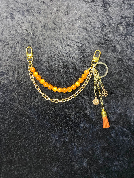 Citrus Glow Charm – Orange & Gold