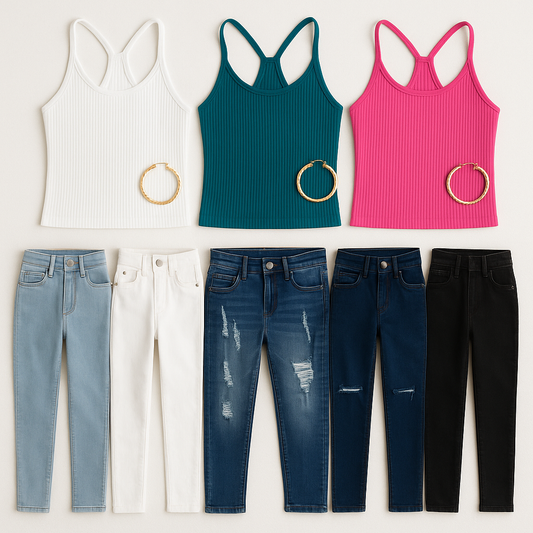 Racerback Ribbed Tank – Junior Baddie Bundle