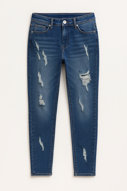 Recess Rebel” Distressed Skinny Jeans
