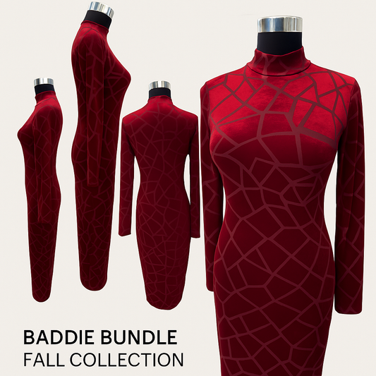 Red Velvet Sheer Dress Bundle – Fall Collection