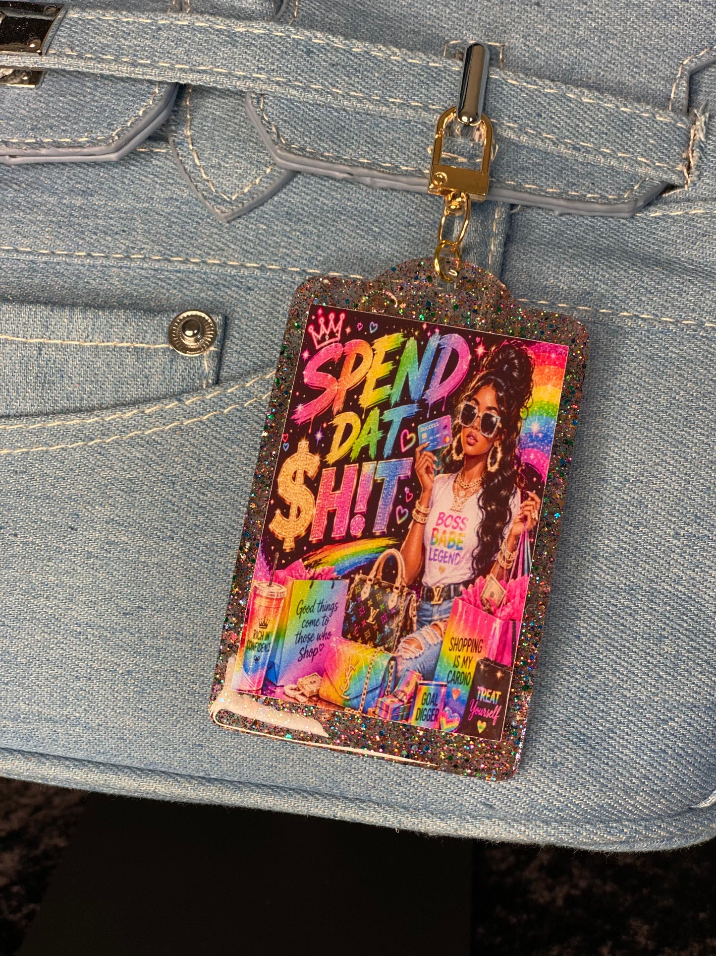 Spend Dat $H!T™ Luxury Glitter Bag Hang Tag Charm