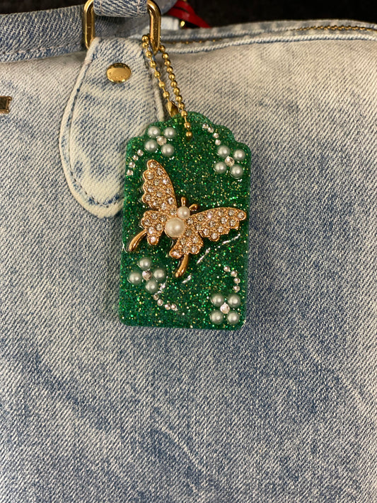 Emerald Butterfly Mini Statement Hang Tag ✨🦋