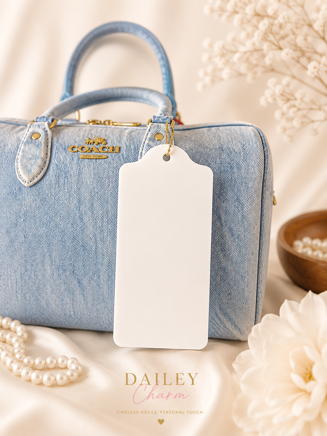 Extra Large Statement Hang Tag | Oversized Bag Charm | Dailey Charm