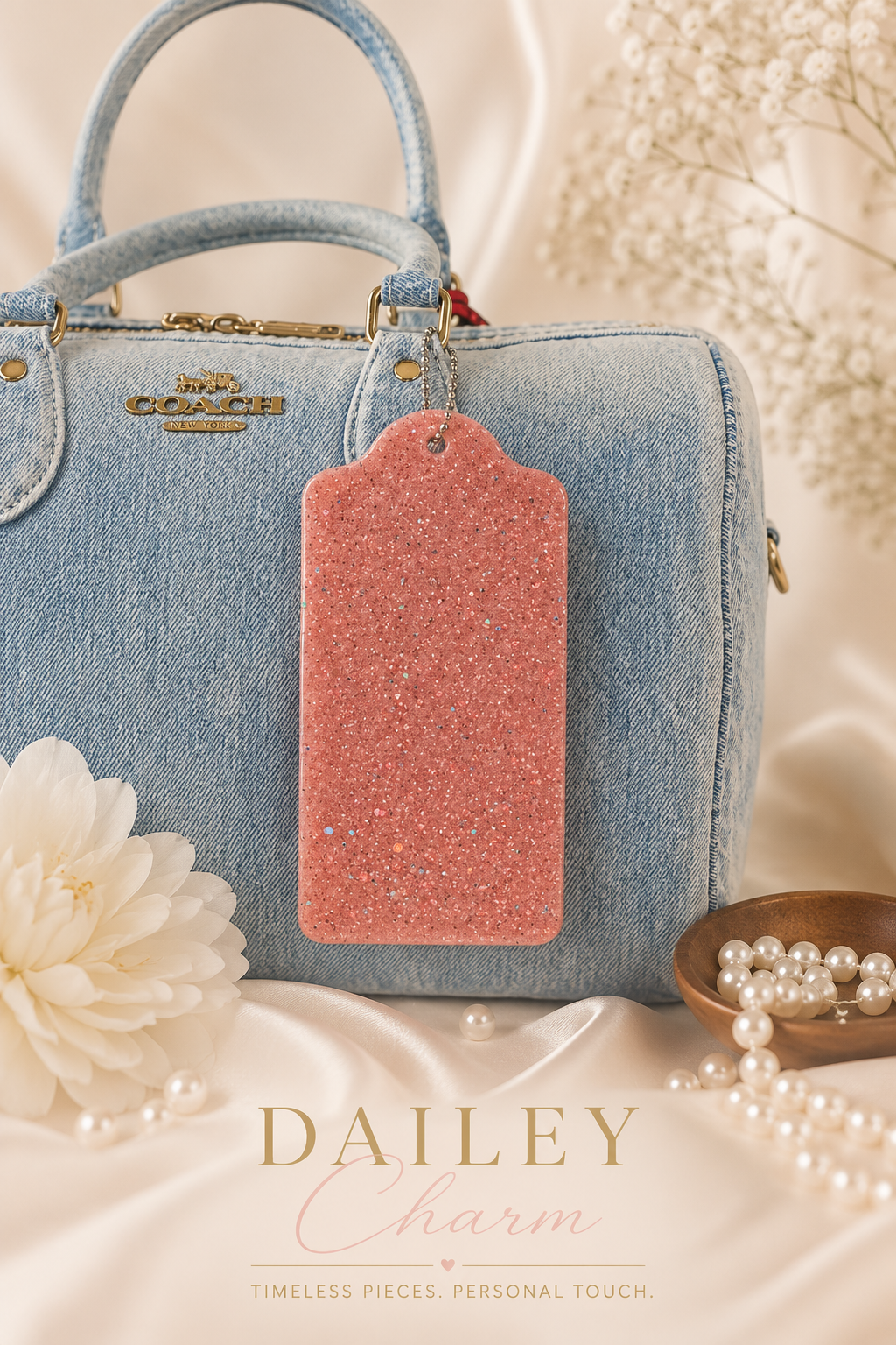 Extra Large Statement Hang Tag | Oversized Bag Charm | Dailey Charm